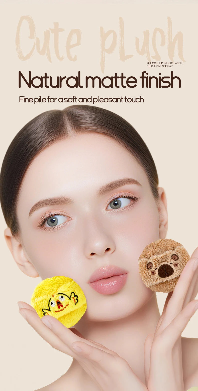 Cute Plush Cosmetic Powder Puff for Flawless Makeup Application - 8