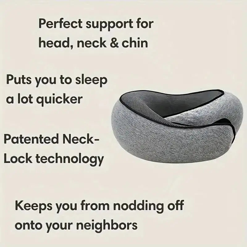 Ergonomic Memory Foam Travel Neck Pillow for Comfortable Sleep - 7