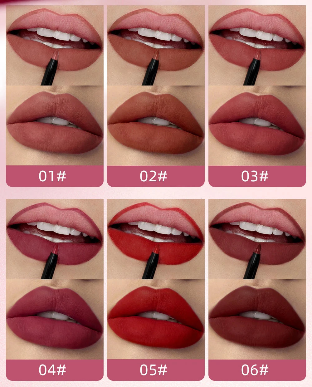 2-in-1 Dual Ended Matte Lip Liner and Long-Lasting Liquid Lipstick - 3
