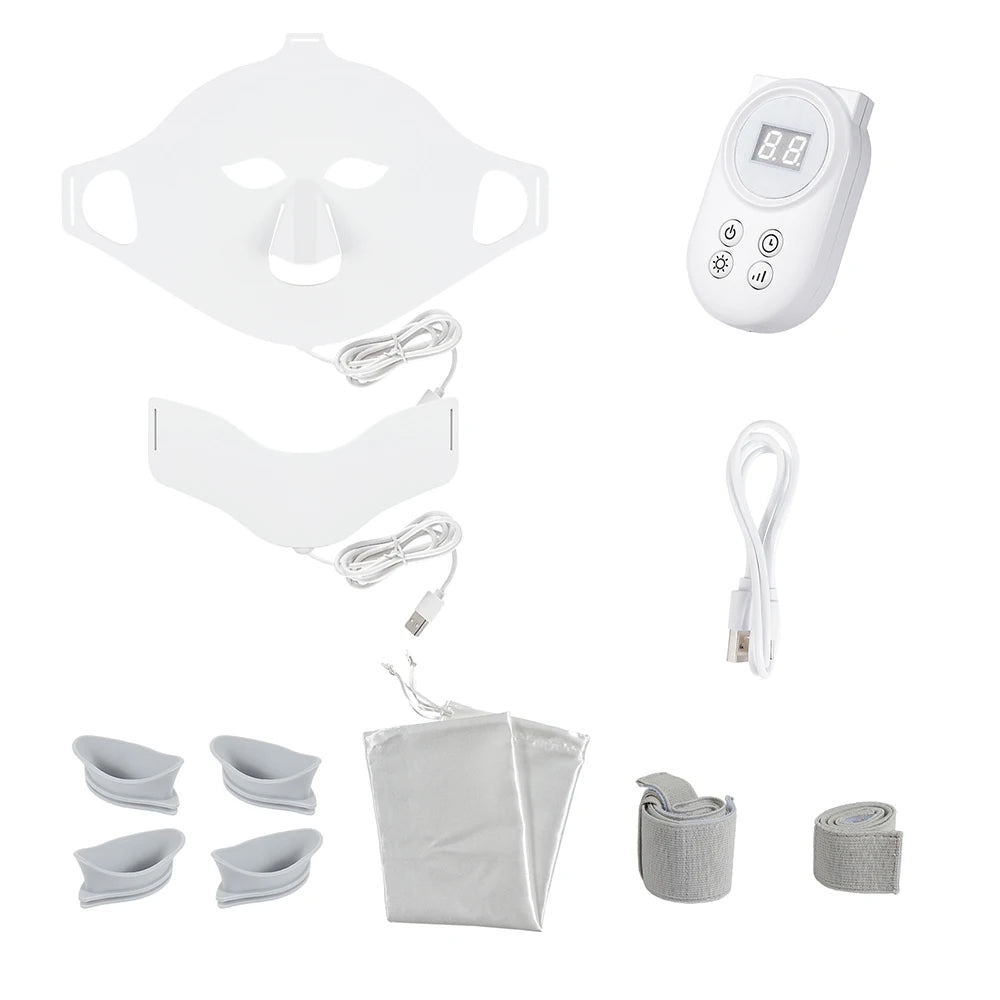 7-Color Photon LED Face and Neck Therapy Mask - 16