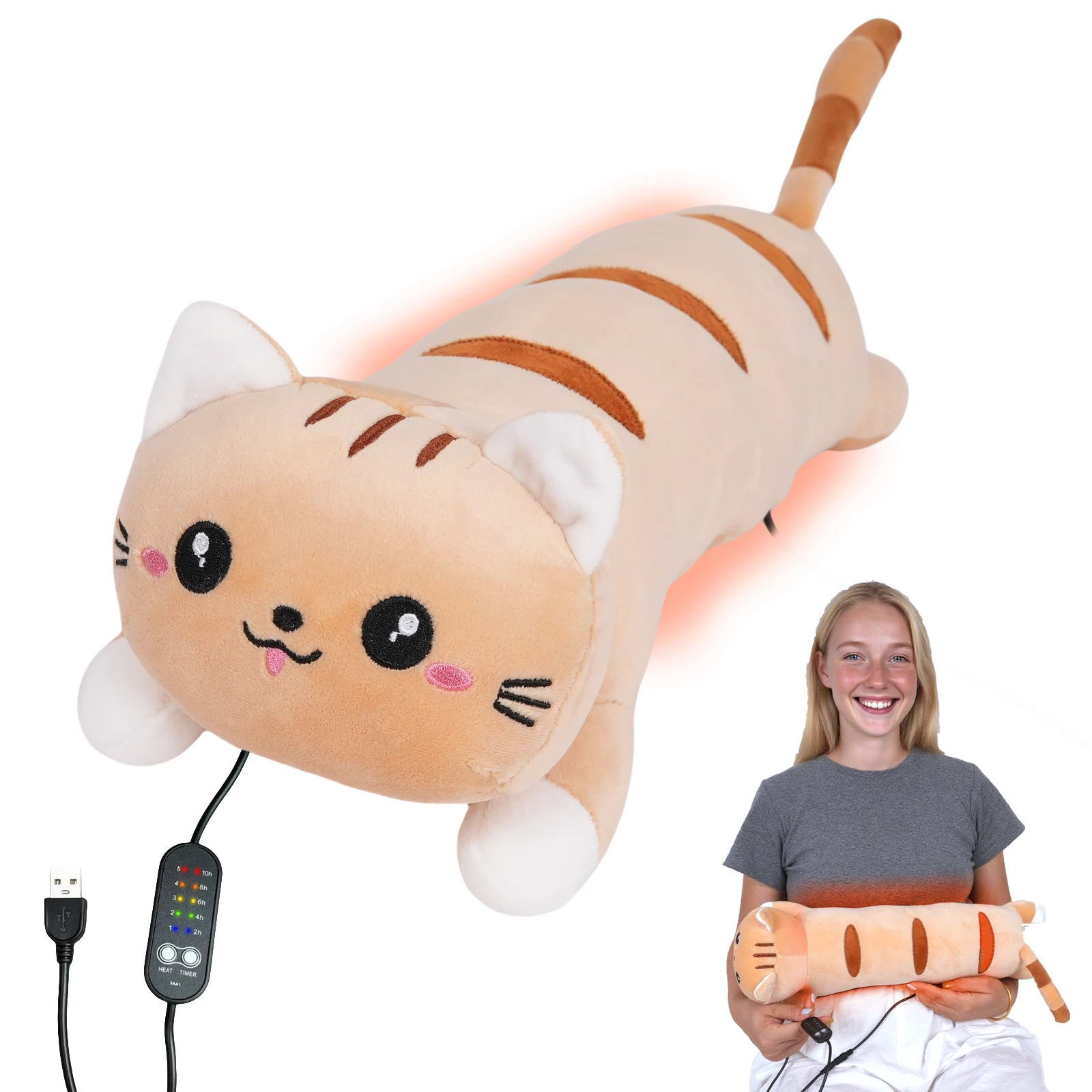Cute Cat Heating Pad for Period Cramp Relief - 3