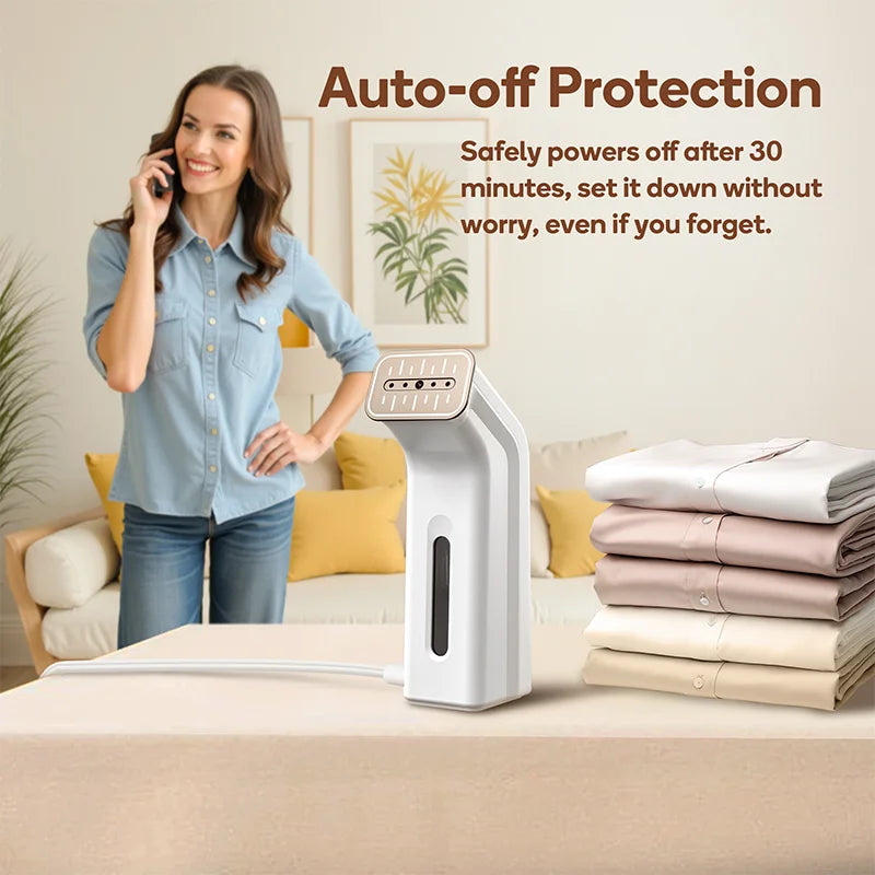 Portable Handheld Garment Steamer for Travel and Home - 2