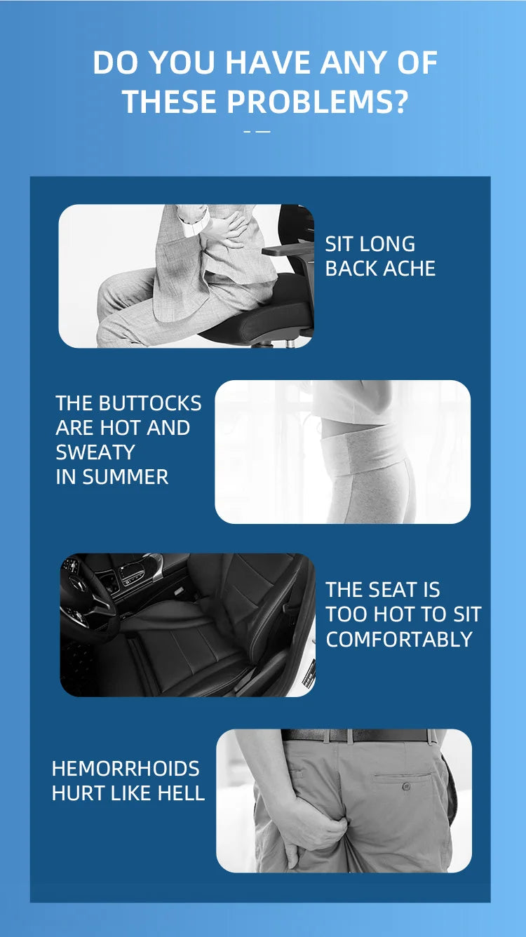 Breathable Honeycomb Gel Seat Cushion for Pain Relief - 8