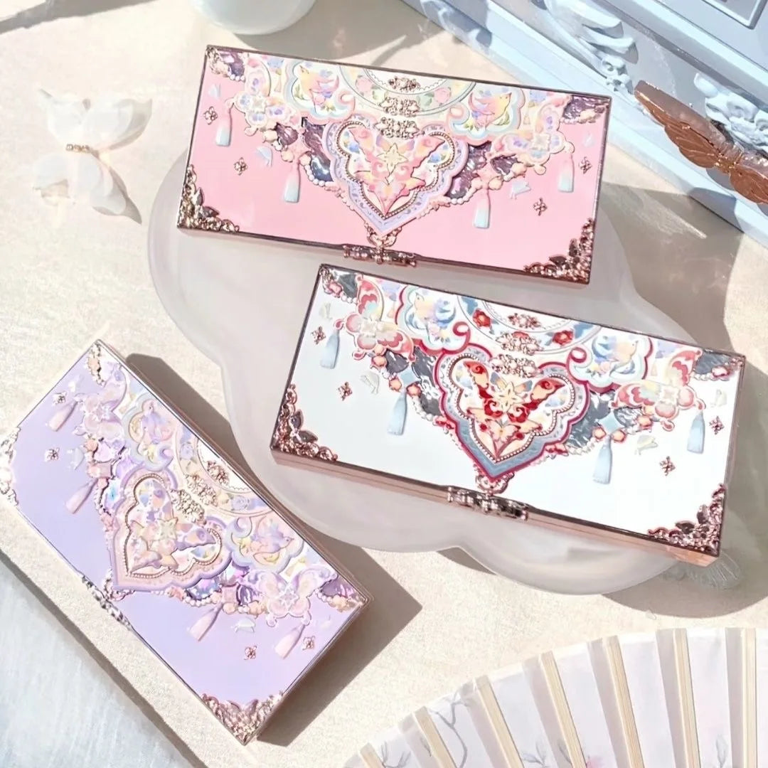 6-Color Butterfly Embossed Eyeshadow Palette - 2