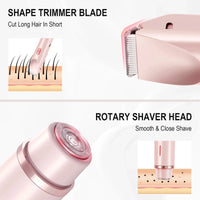 2-in-1 Waterproof Electric Hair Trimmer for Face and Body