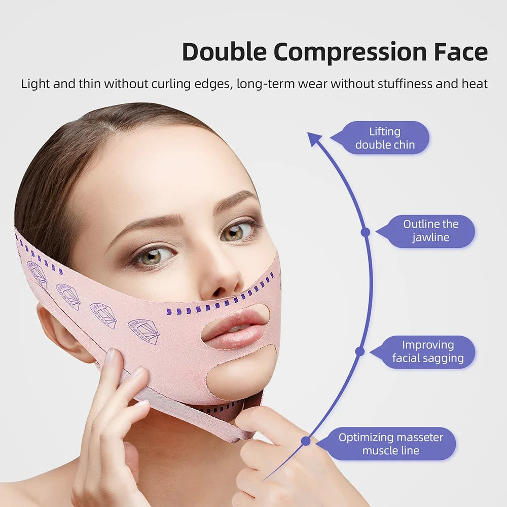 Reusable V-Line Face Slimming and Chin Lifting Strap - 28