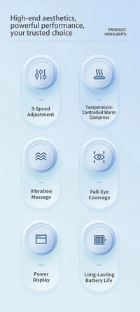 Heated Eye Massage Wand for Dark Circles and Puffiness