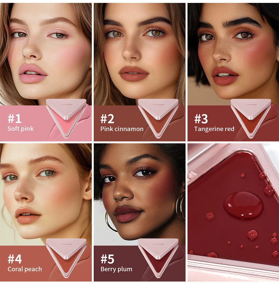 Matte Satin Cream Blush for Long-Lasting Natural Glow - 8