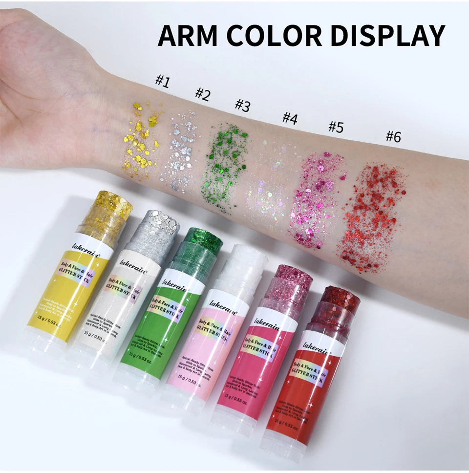 Waterproof Shimmer Glitter Glow Stick for Face and Body - 13