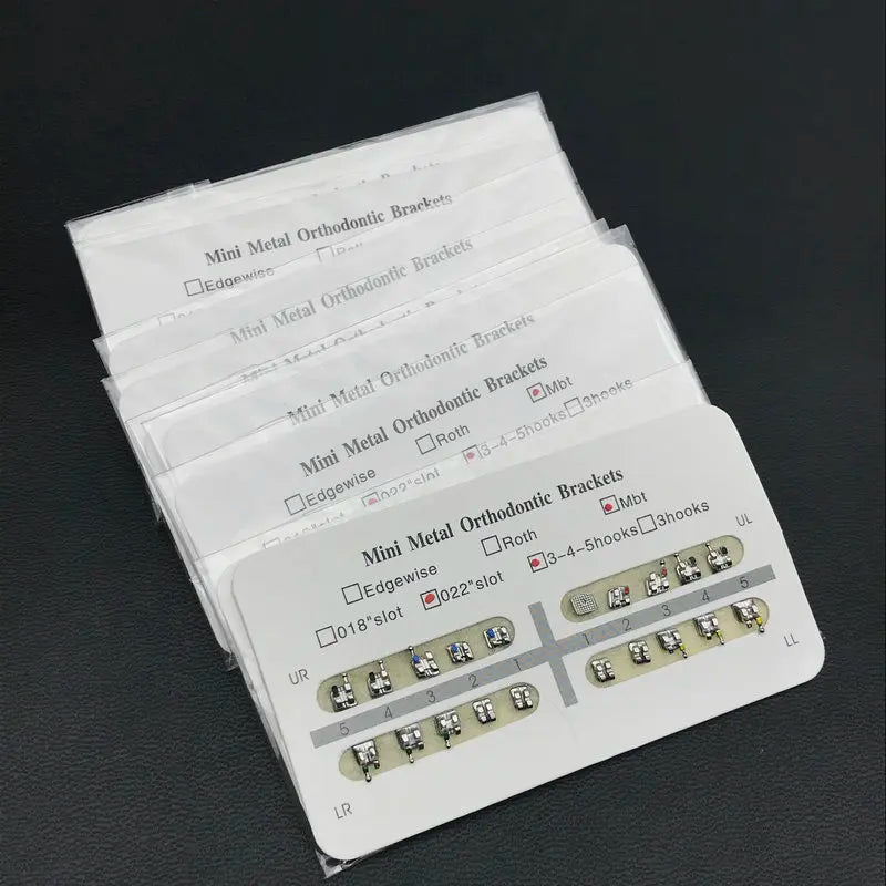 Professional Metal Orthodontic Dental Brackets Set - 16