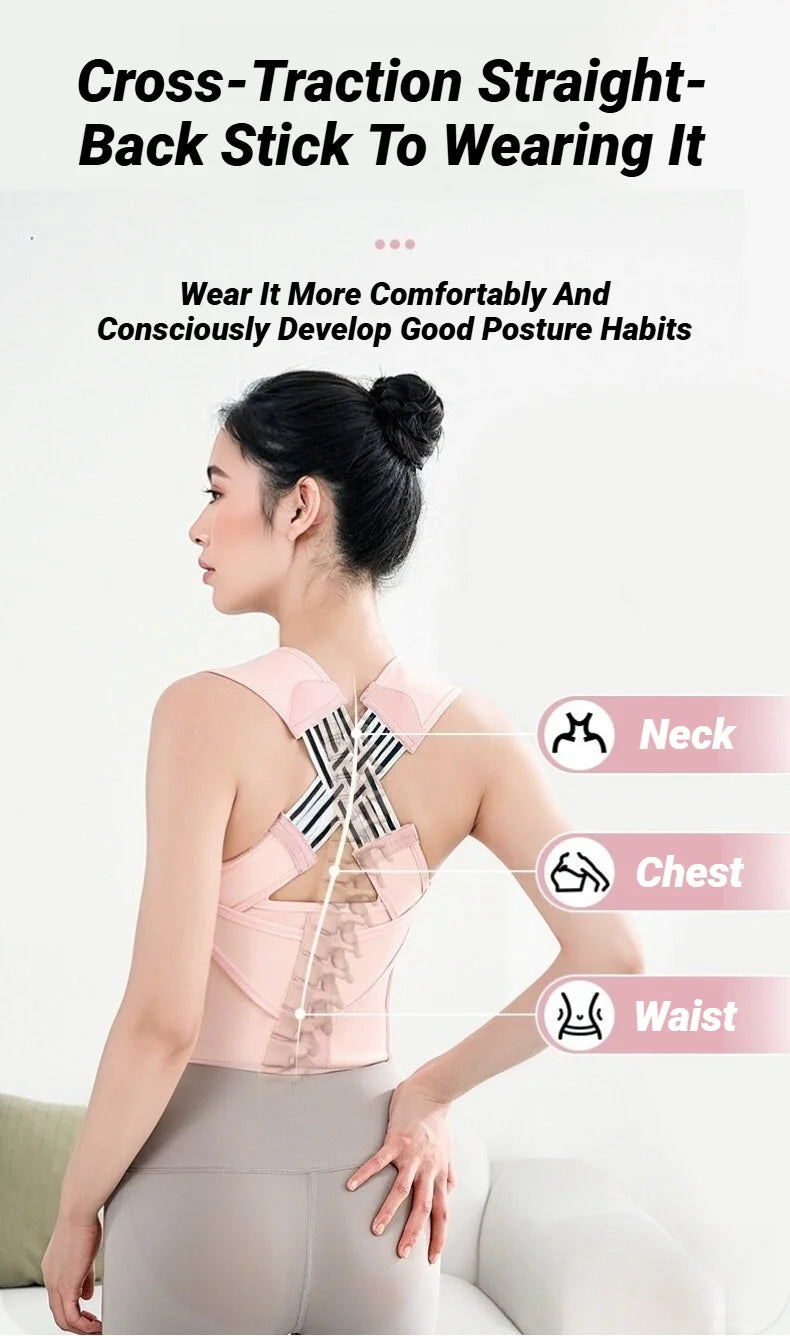 Adjustable Back Posture Corrector for Spine and Shoulder Support - 10