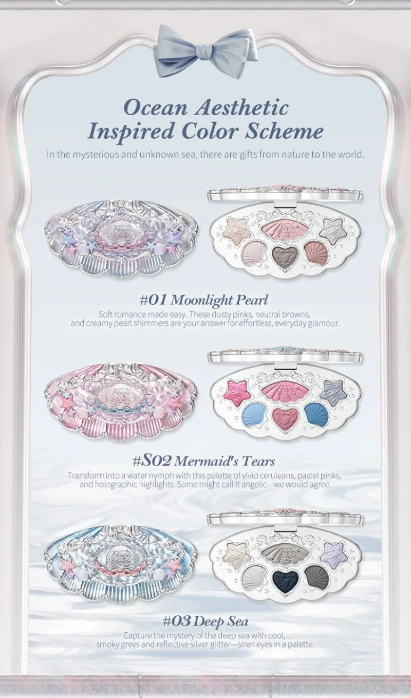 6-Color Shell Themed Eyeshadow Palette - 12