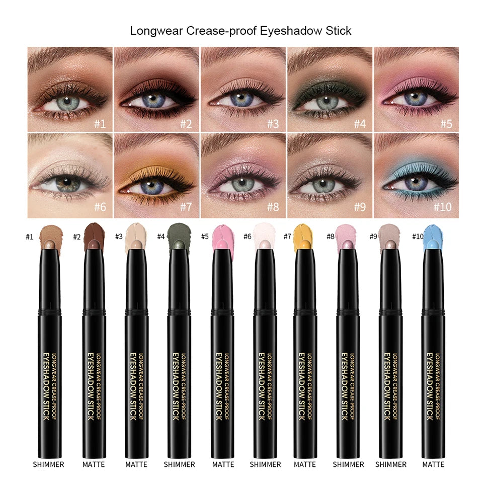 Waterproof Long-Lasting Cream Eyeshadow Stick - 8