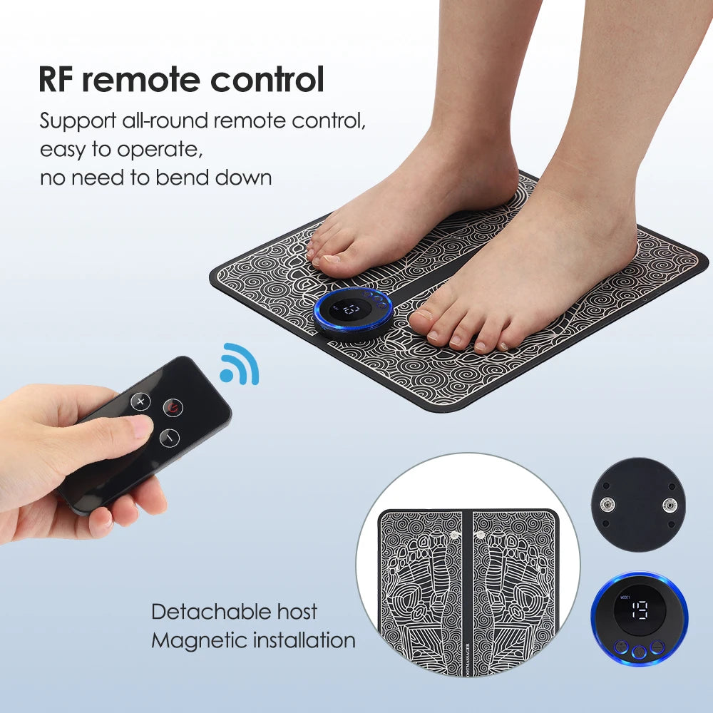 EMS Electric Foot Massage Mat for Pain Relief and Circulation - 13