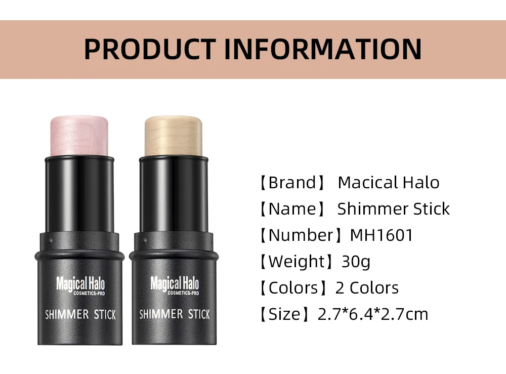 Creamy Face Highlighter and Contour Shimmer Stick - 14