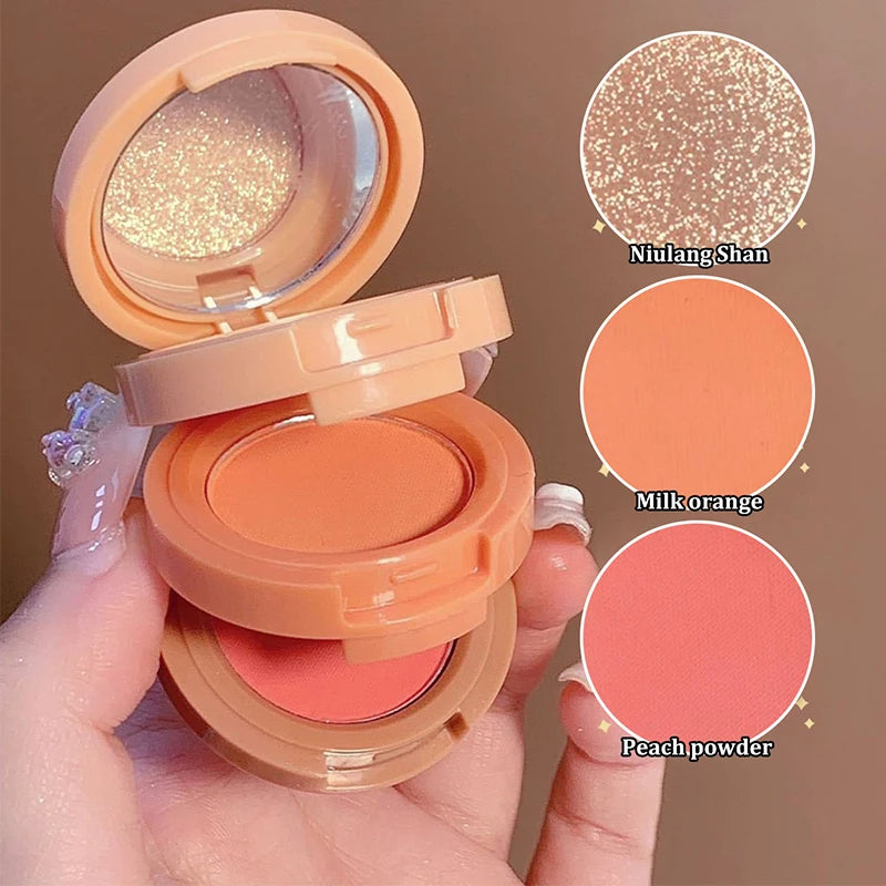 3-in-1 Stackable Blush and Highlighter Palette - 16