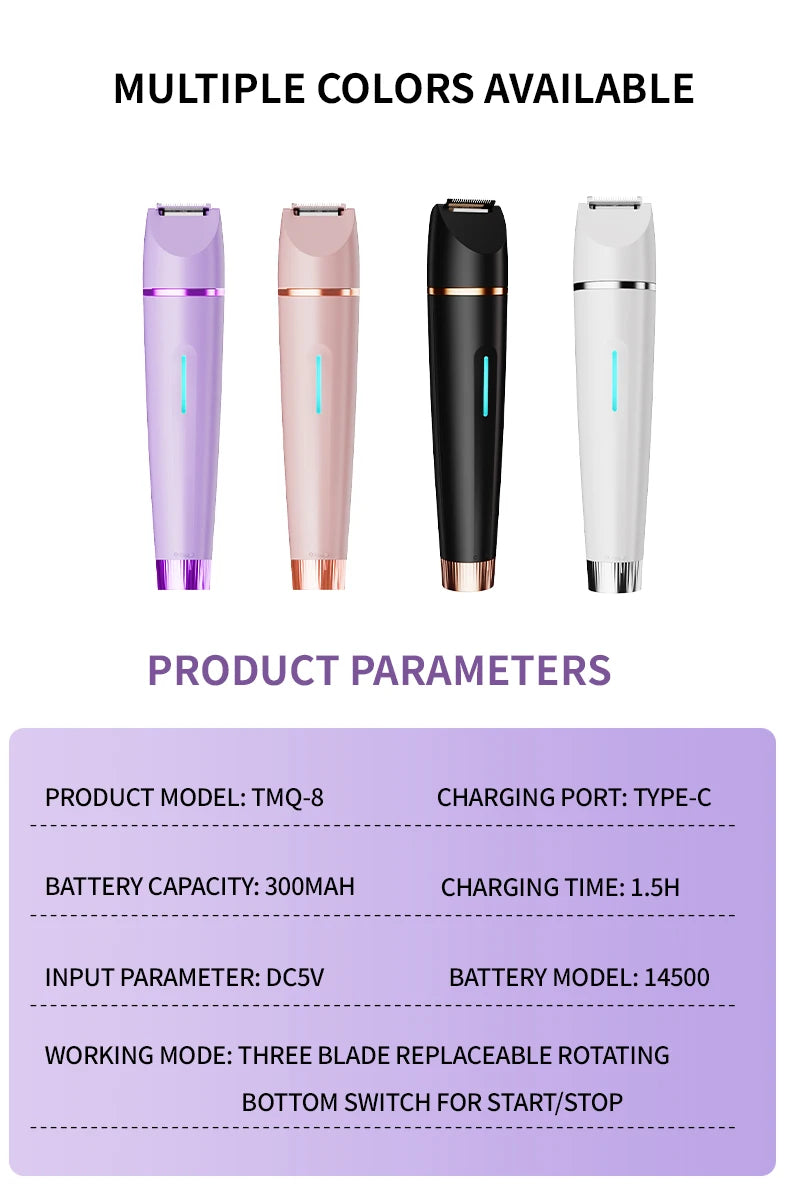 3-in-1 Waterproof Electric Hair Trimmer for Women - 17