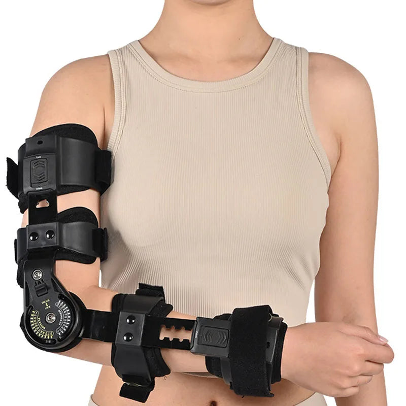 Adjustable Hinged Elbow Support Brace for Injury Recovery - 16