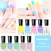 10-Piece Quick-Dry Peelable Nail Polish Set