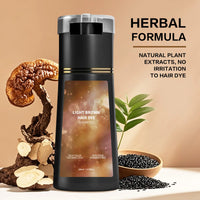 Instant Light Brown Hair Dye Shampoo for Gray Coverage