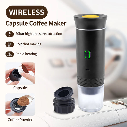Portable 3-in-1 Wireless Espresso Coffee Maker