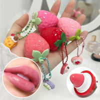 Strawberry Moisturizing Lip Balm Keychain
