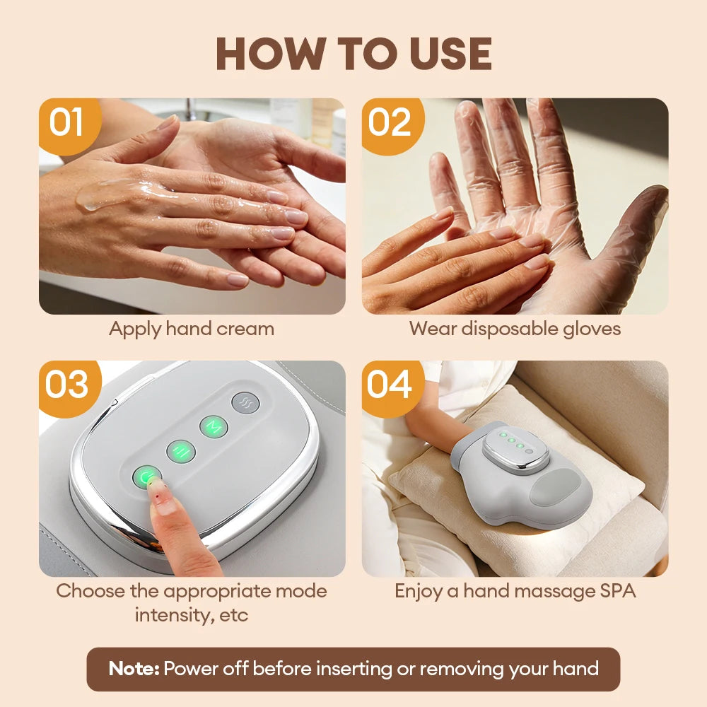 Electric Air Compression Hand Massager with Heat - 6