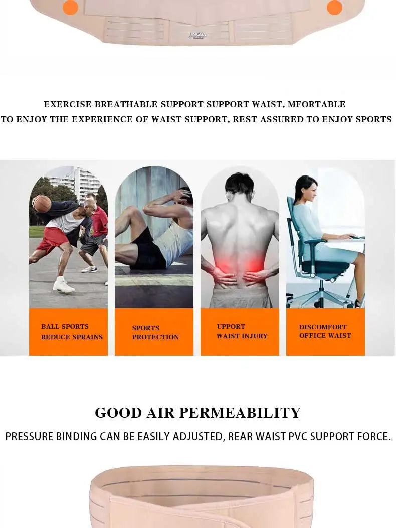 Adjustable Lumbar Support and Waist Slimming Belt - 11