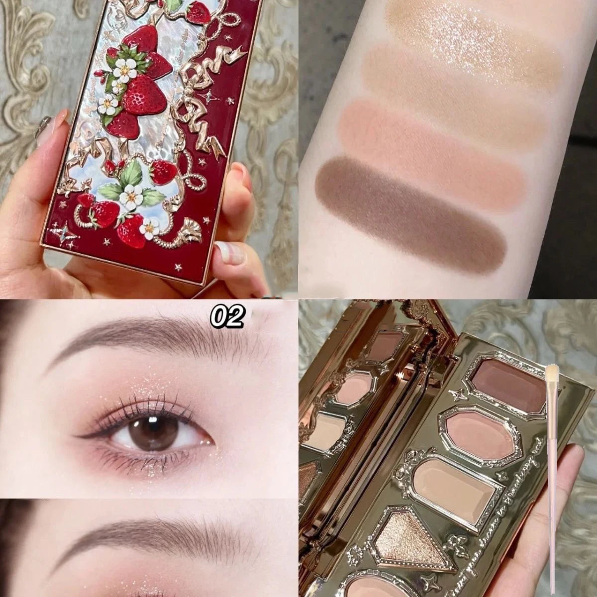 Five-Color Strawberry Eyeshadow Palette - 19