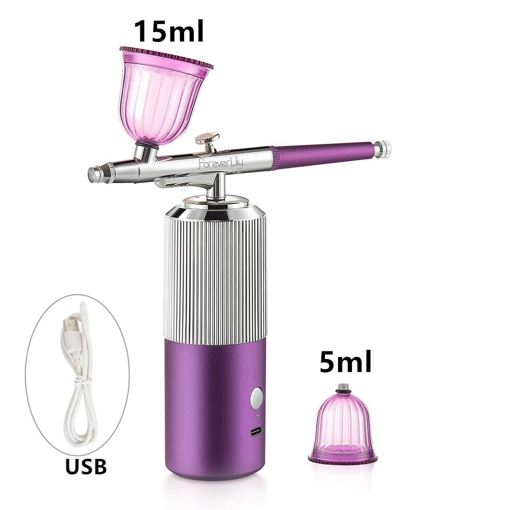 Portable Mini Airbrush Kit for Nail Art and Makeup - 89