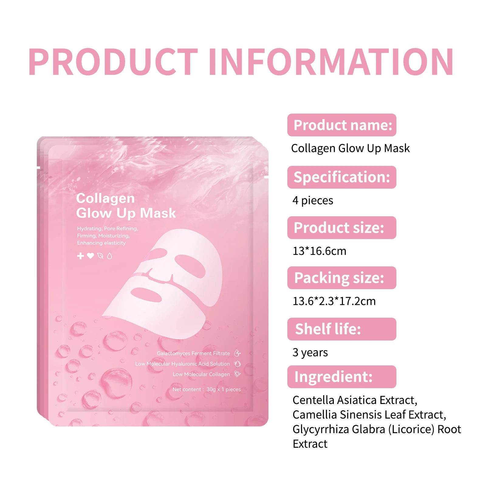 Collagen Firming & Hydrating Face Mask Set - 7