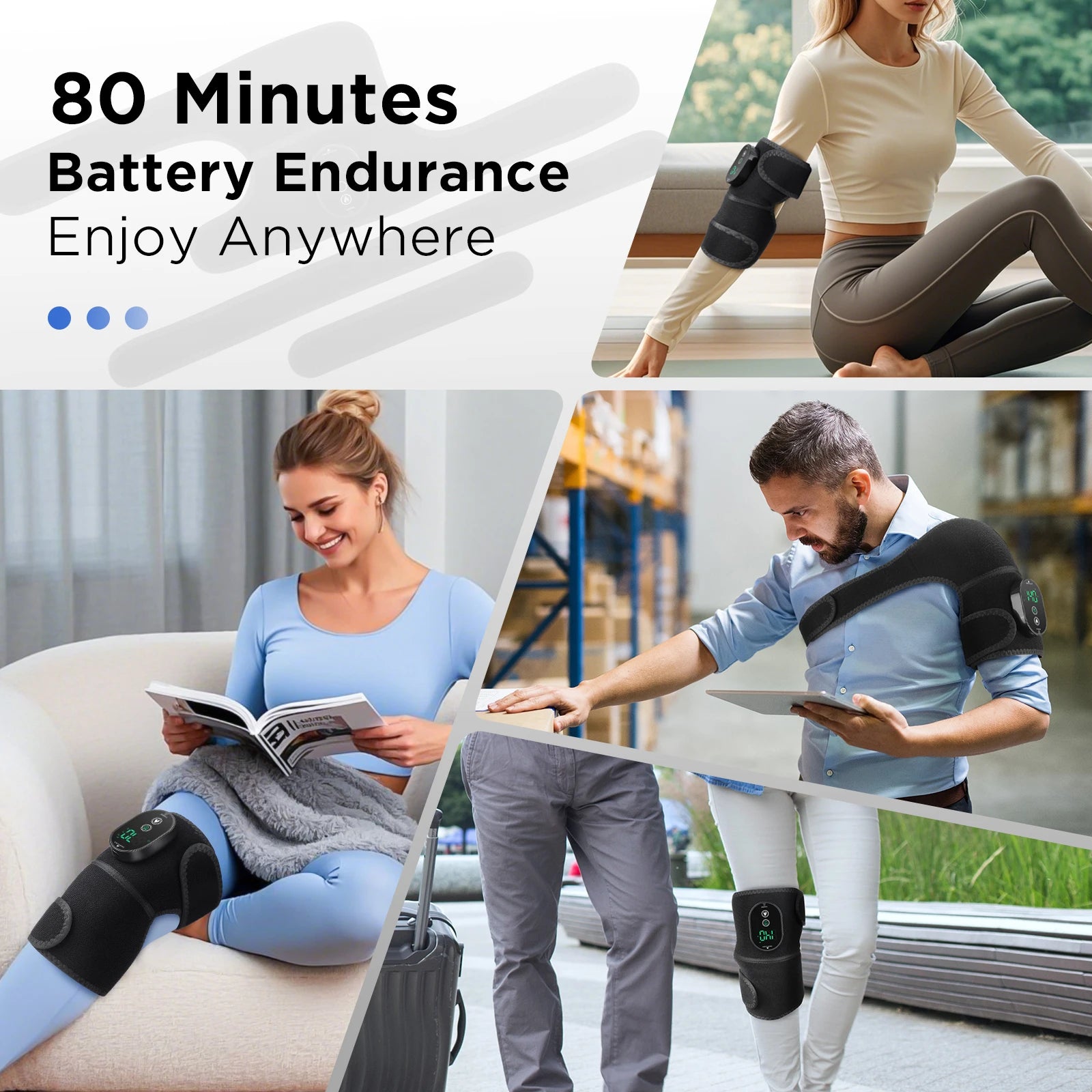 Heated Vibration Massage Brace for Shoulder and Joint Pain - 13