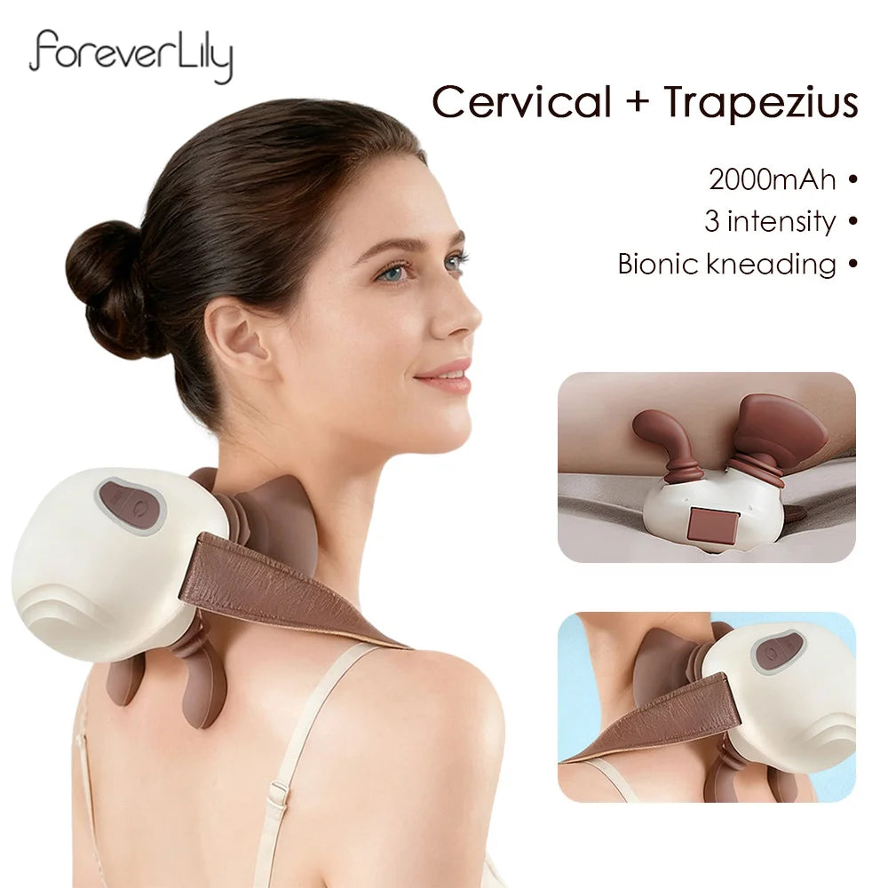 4D Bionic Hands-Free Neck and Trapezius Muscle Massager - 1