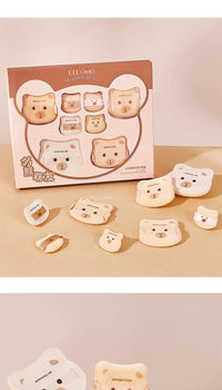 Cute Bear Makeup Powder Puff Set for Flawless Application