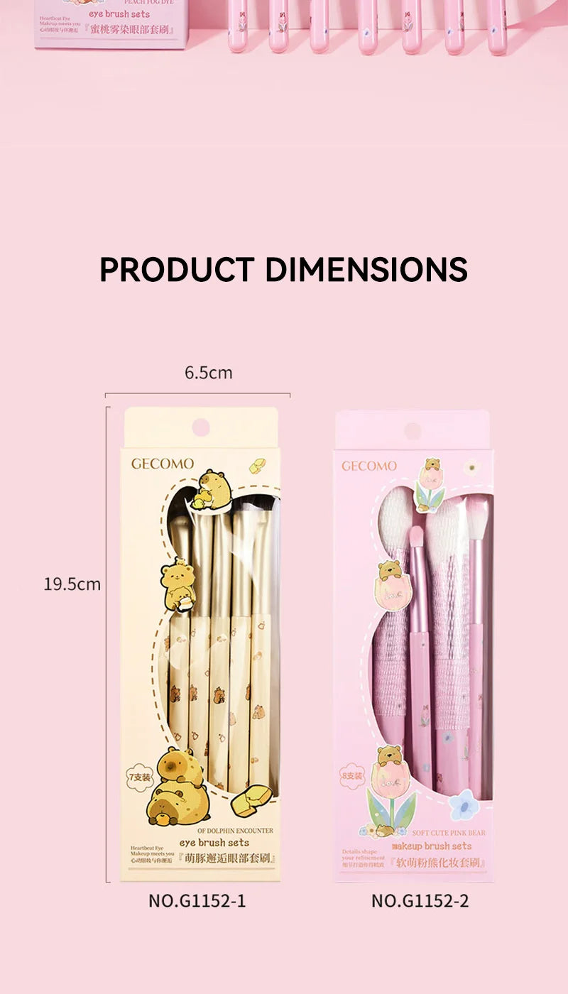 Professional 8-Piece Precision Eye Makeup Brush Set - 18