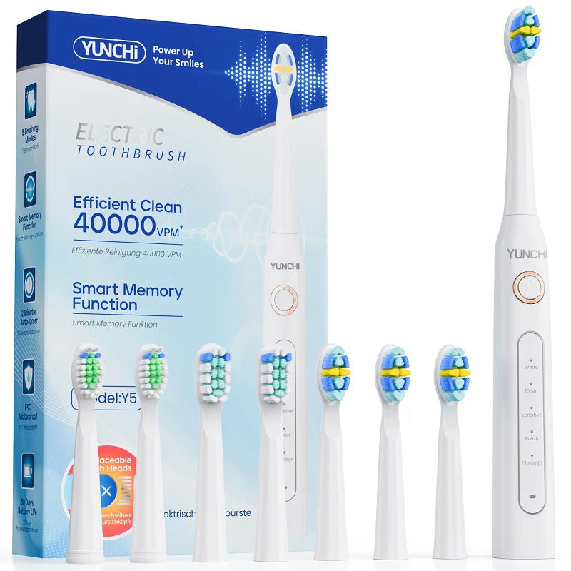 Electric Sonic Toothbrush with 8 Replacement Heads - 11