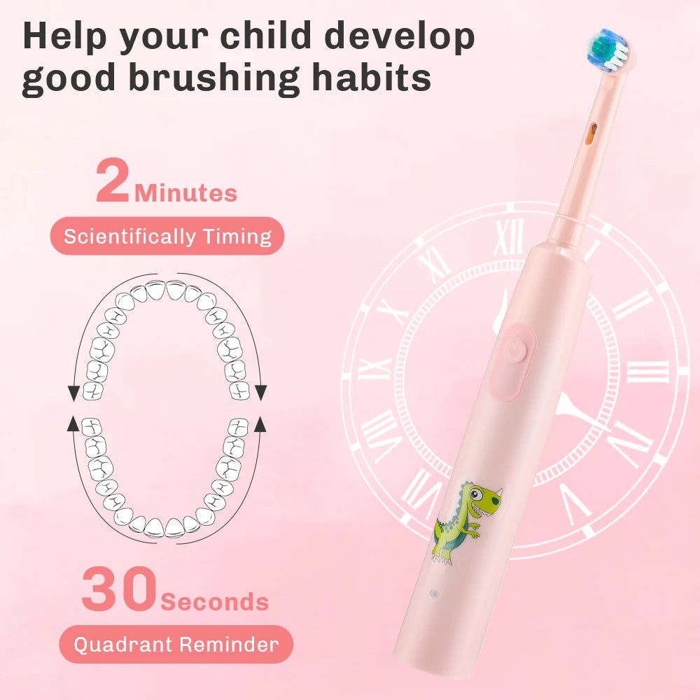 Rechargeable Rotary Electric Toothbrush for Adults and Kids - 10