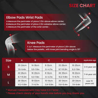 6-Piece Protective Knee, Elbow, and Wrist Pad Set for Kids