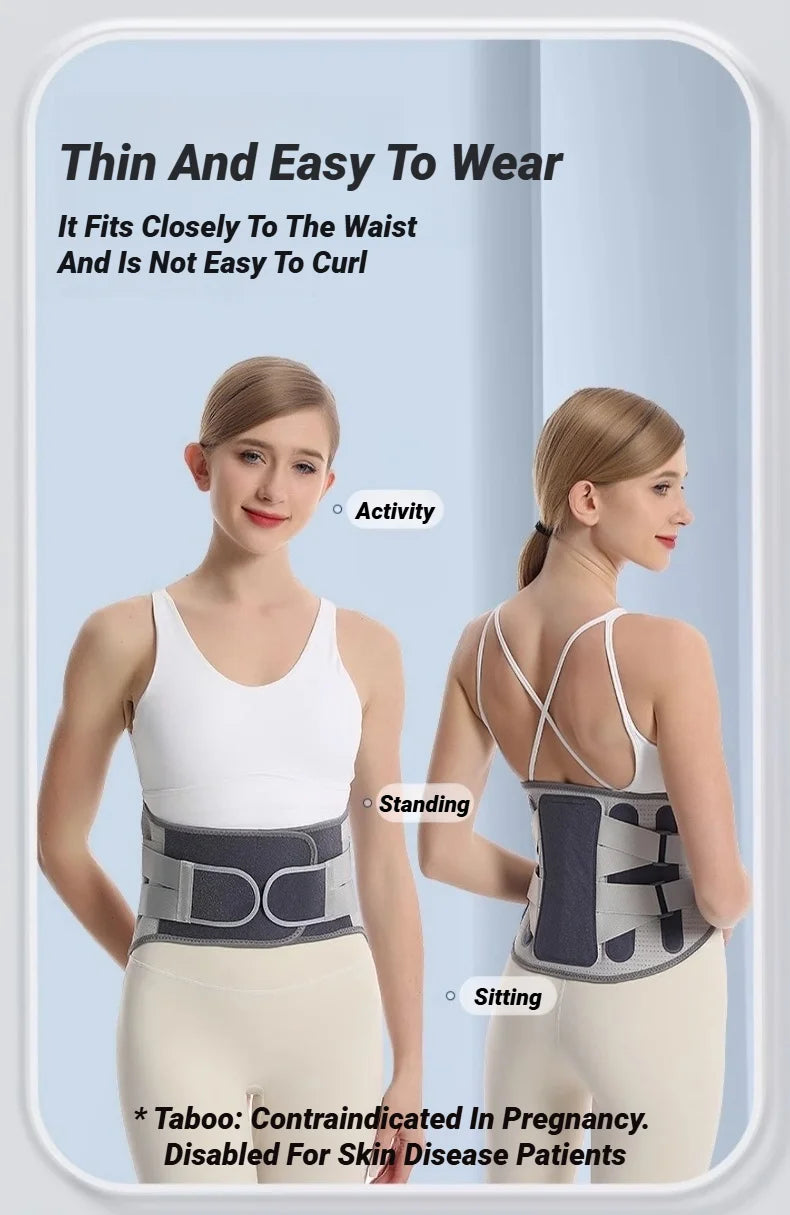 Adjustable Lumbar Support Belt for Lower Back Pain Relief - 14