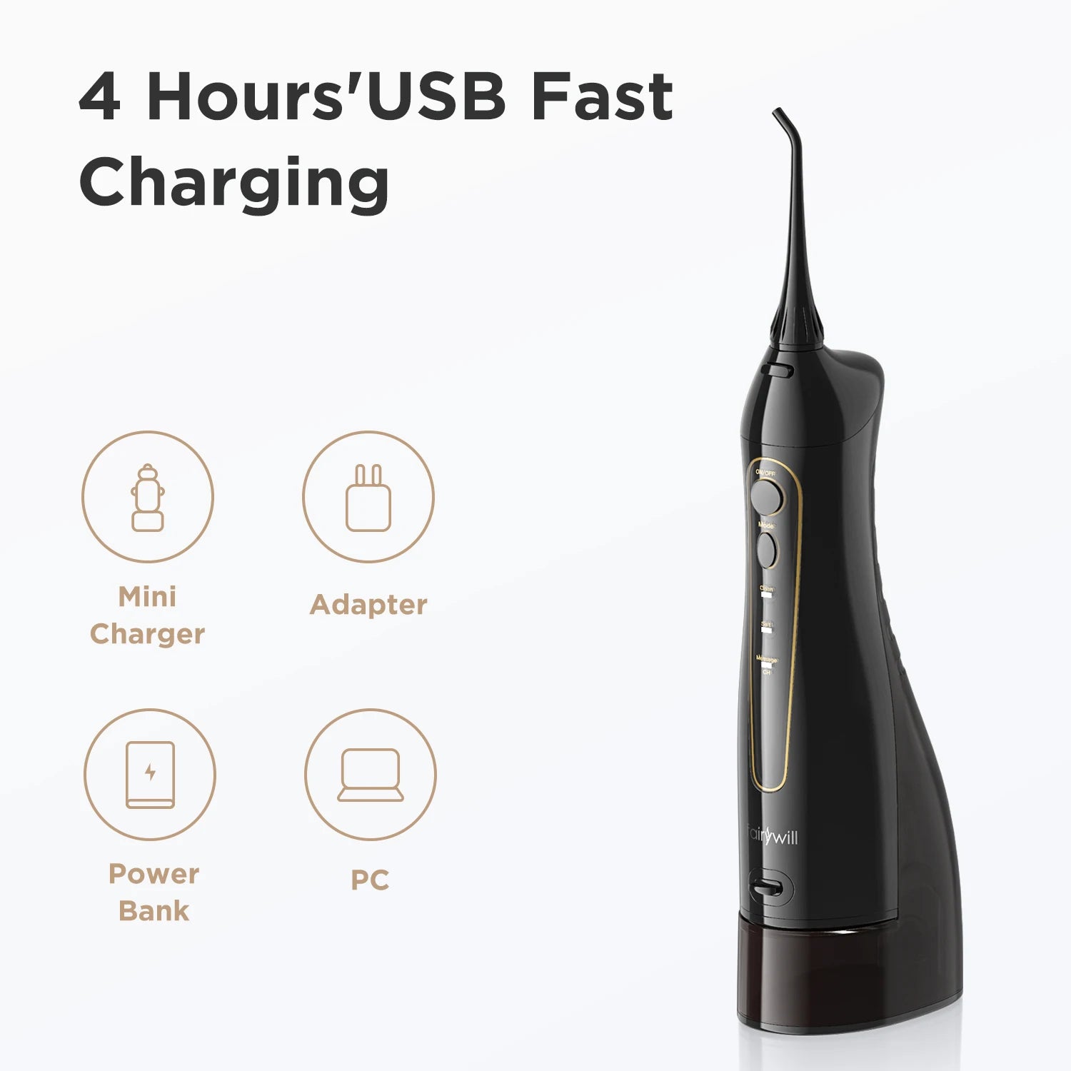 Portable Cordless Water Flosser and Electric Toothbrush Set - 12