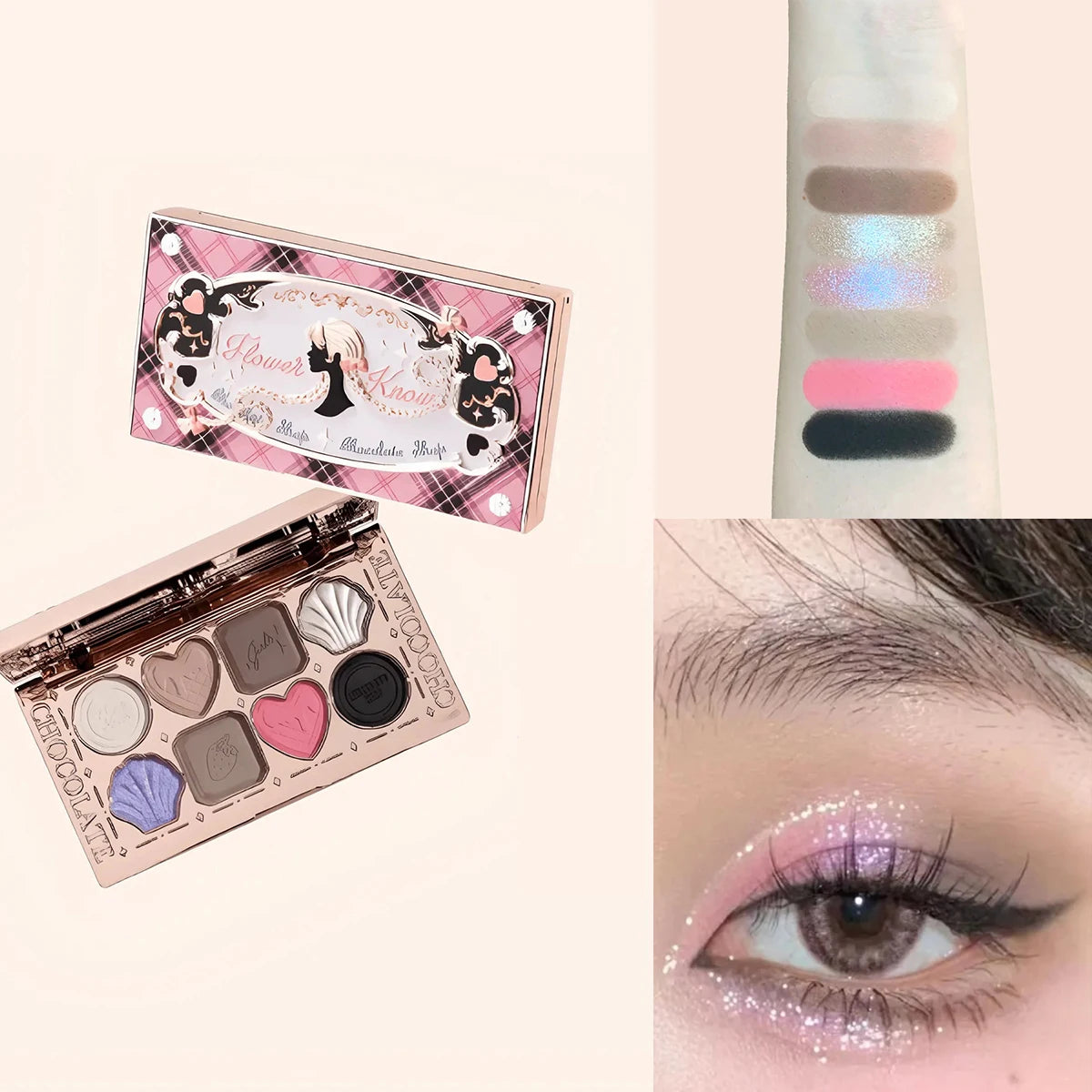 Bunny Garden Eyeshadow and Blush Makeup Palette - 18
