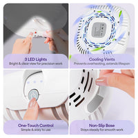 Professional 130W Turbo Nail Dust Extractor with Adjustable Tube