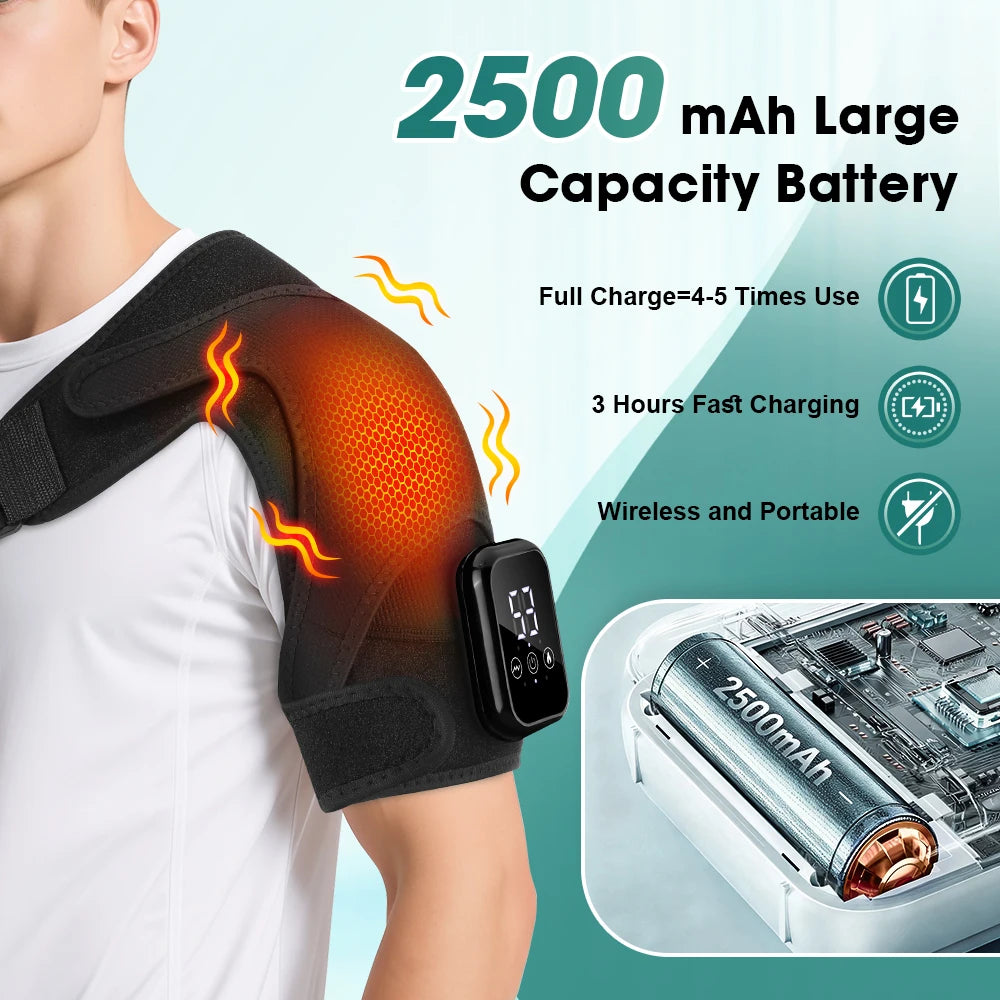 Heated Vibration Shoulder Massager for Pain Relief - 12
