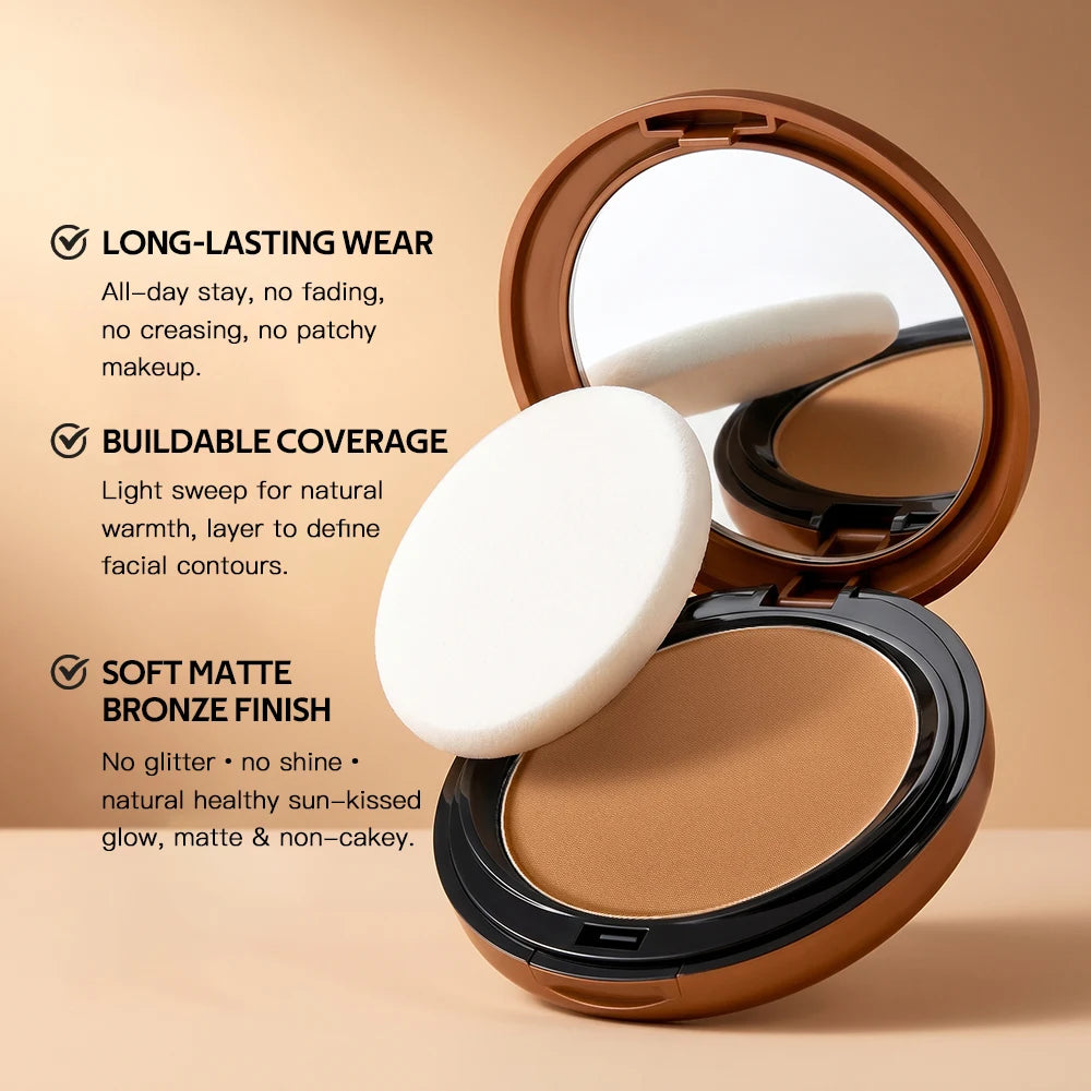 Matte Bronze Pressed Setting Powder for Flawless Contouring - 4