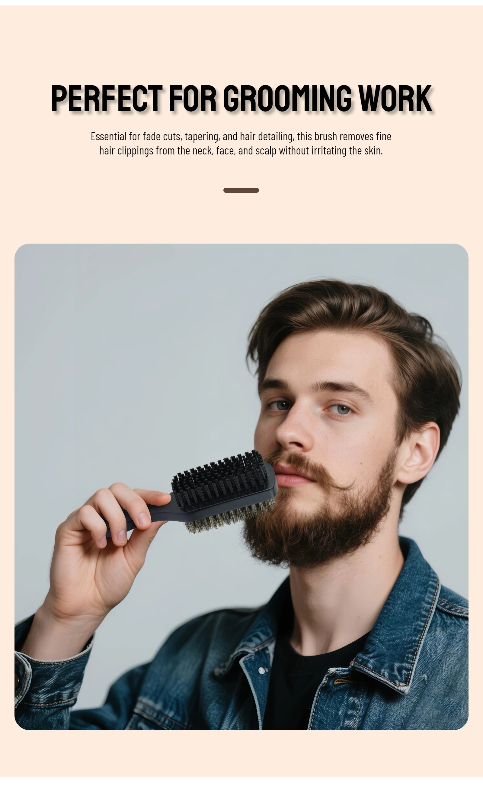 Dual-Sided Wooden Beard Grooming Brush for Styling - 11