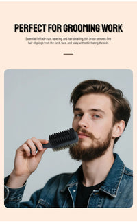 Dual-Sided Wooden Beard Grooming Brush for Styling