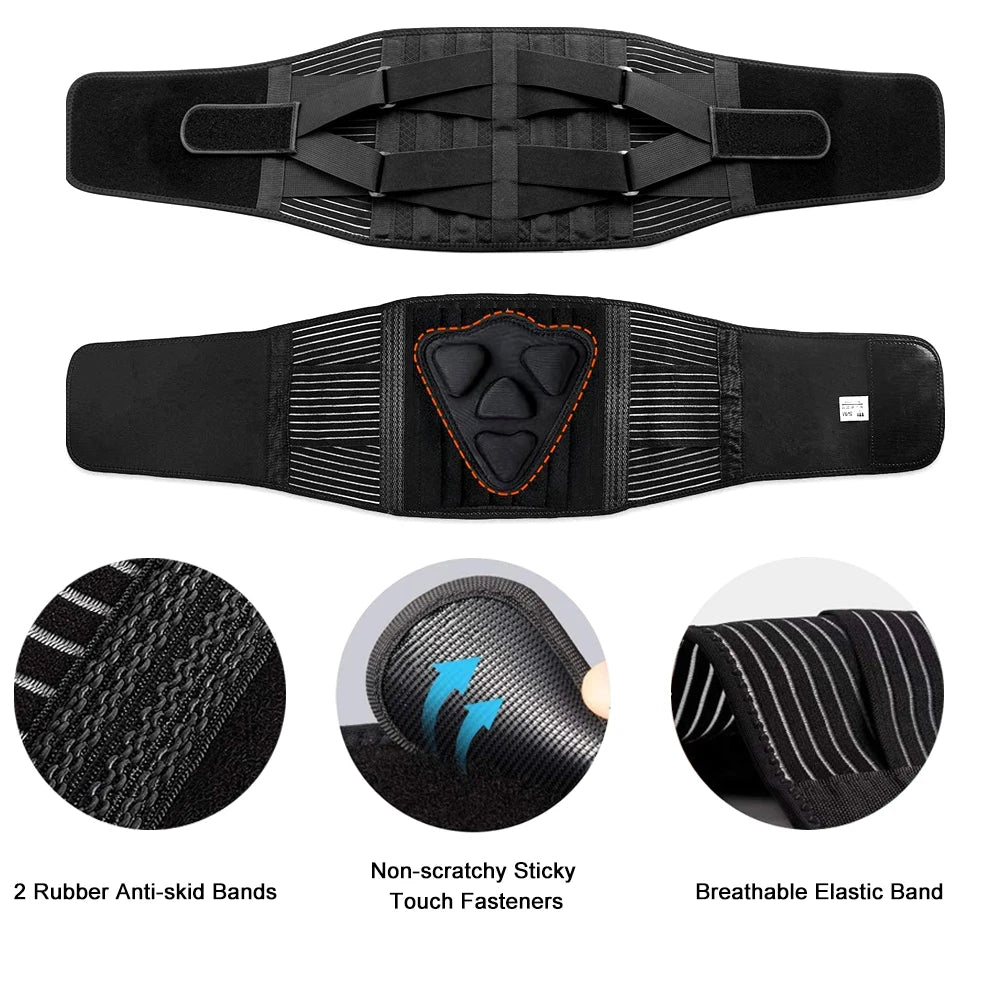 Adjustable Lumbar Support Back Brace for Pain Relief - 11