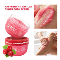 Raspberry Vanilla Sugar Body Scrub for Smooth Glowing Skin