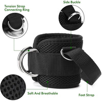 Adjustable Ankle Straps for Cable Machine Kickbacks