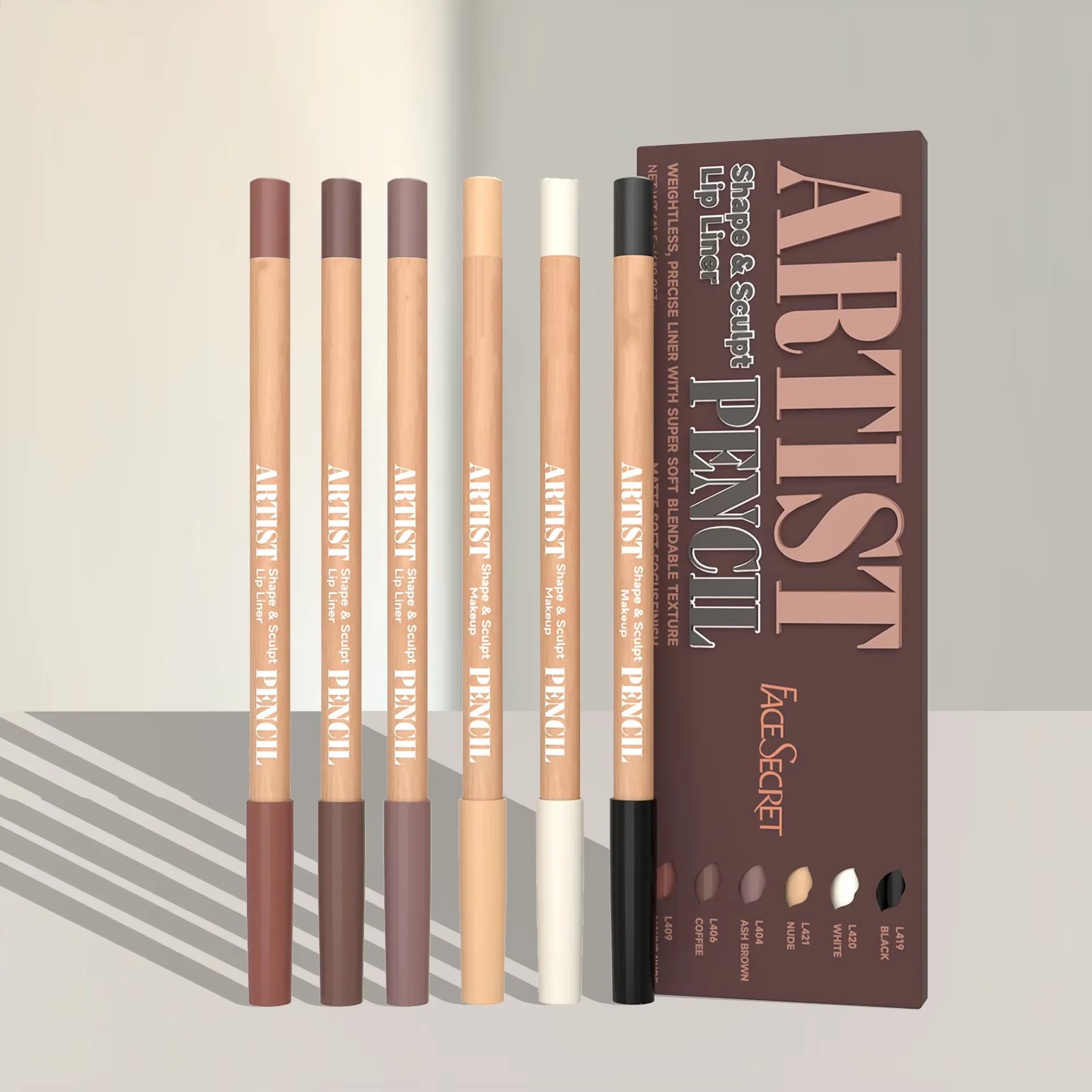 Matte Shape and Sculpt Lip Liner Pencil Set - 4